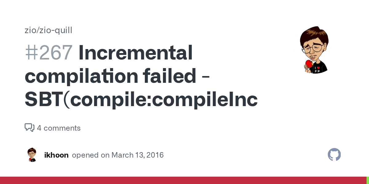 Incremental compilation failed