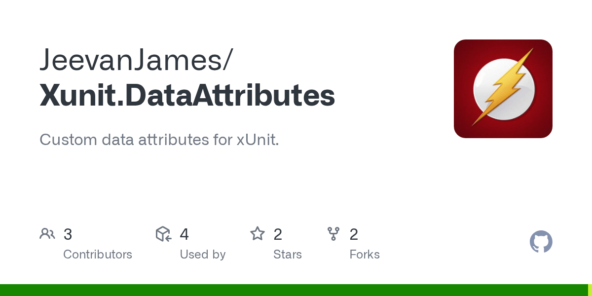 GitHub JeevanJames/Xunit.DataAttributes Custom data attributes for