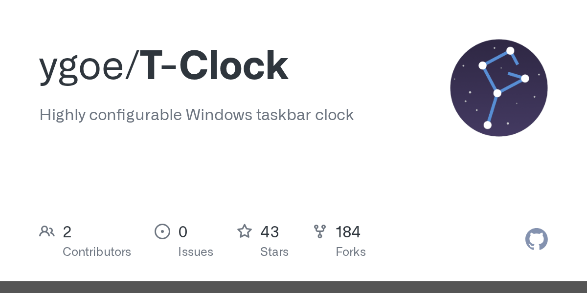 GitHub ygoe/TClock Highly configurable Windows taskbar clock