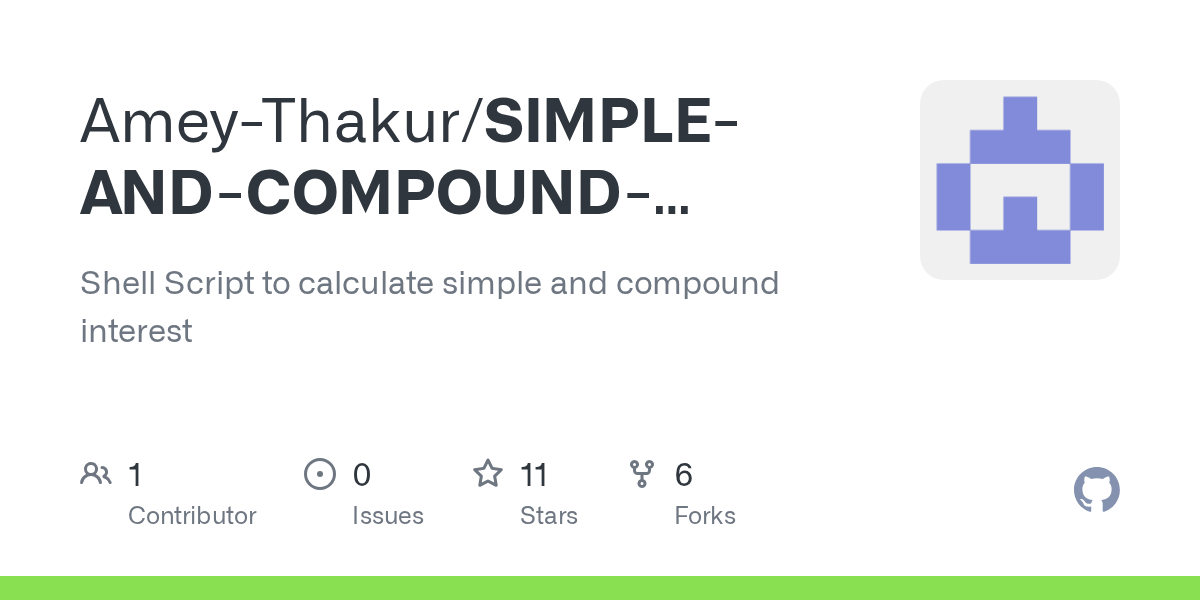 GitHub Shell Script to calculate simple