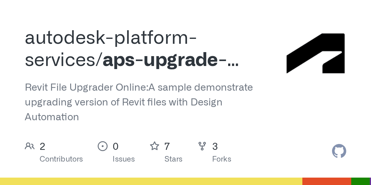 GitHub autodeskplatformservices/apsupgraderevitfiles Revit File