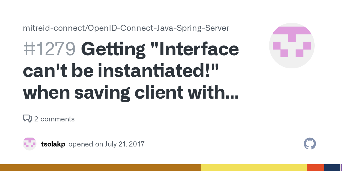Getting "Interface can't be instantiated!" when saving client with