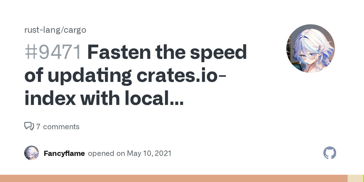 Fasten the speed of updating crates.ioindex with local repository