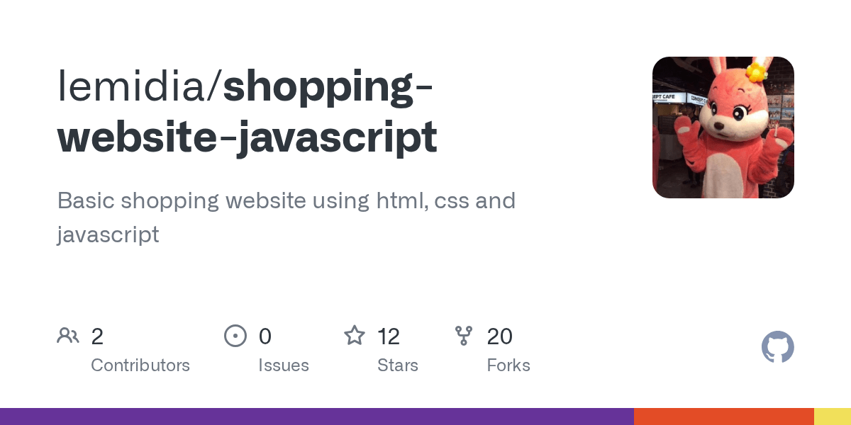 GitHub Basic shopping website