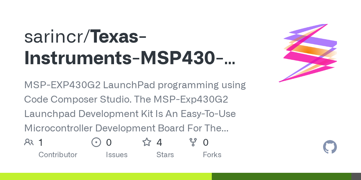 TexasInstrumentsMSP430LaunchpadCCSExamples/main.c at master
