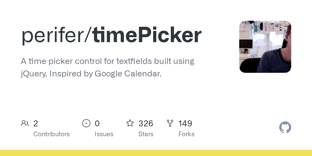 GitHub perifer/timePicker A time picker control for textfields built