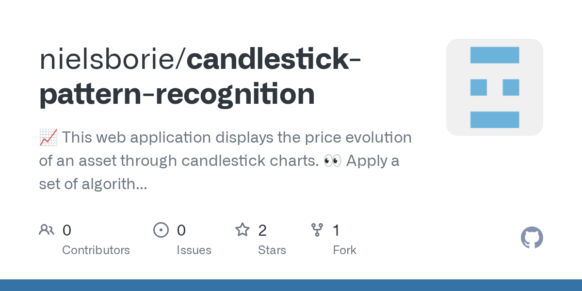 GitHub nielsborie/candlestickpatternrecognition 📈 This web