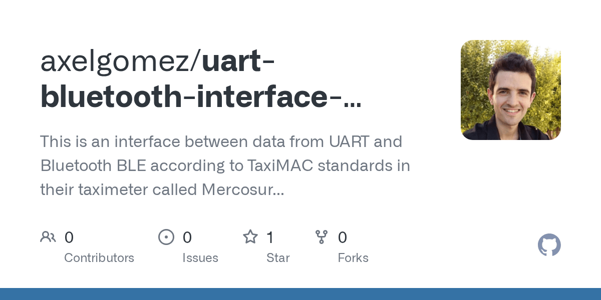 GitHub axelgomez/uartbluetoothinterfaceesp32 This is an interface