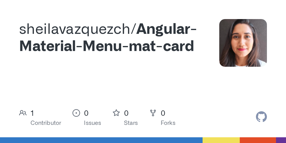 GitHub sheilavazquezch/AngularMaterialMenumatcard