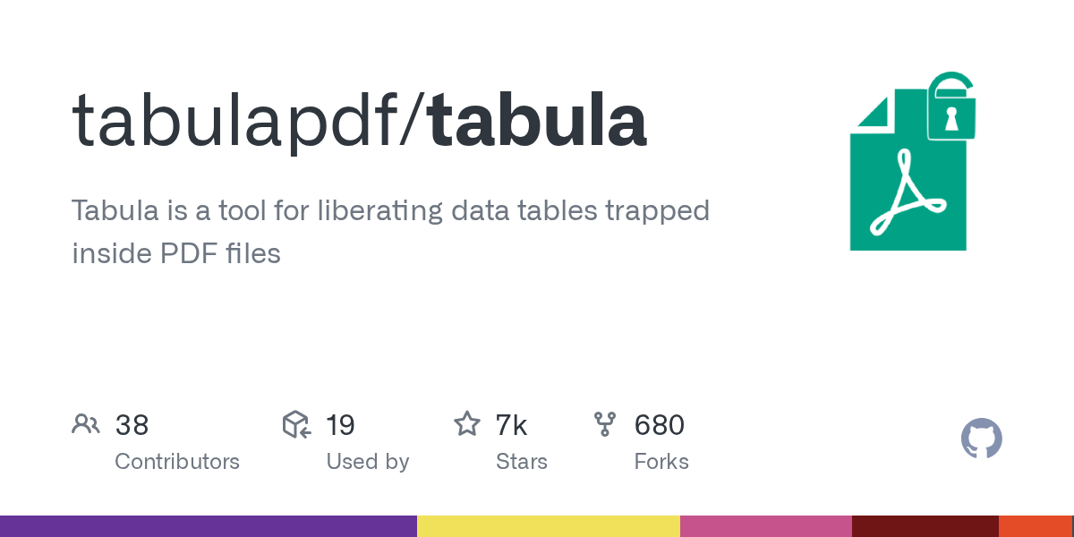 GitHub tabulapdf/tabula Tabula is a tool for liberating data tables