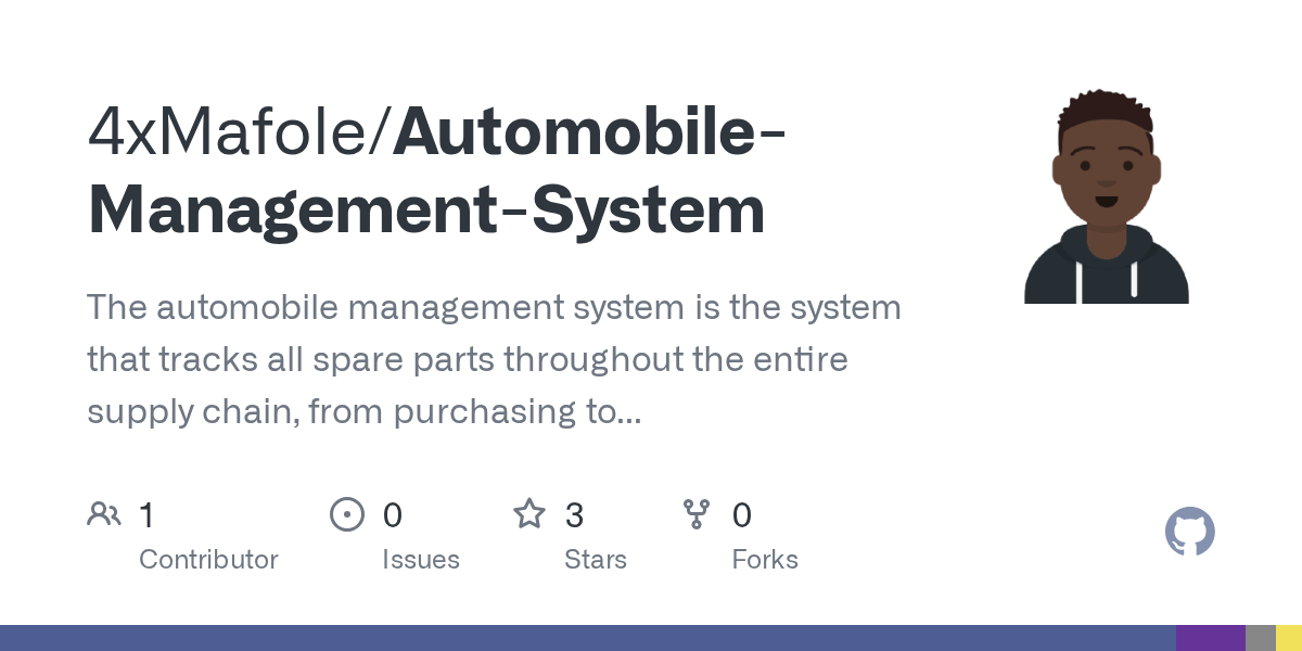GitHub 4xMafole/AutomobileManagementSystem The automobile