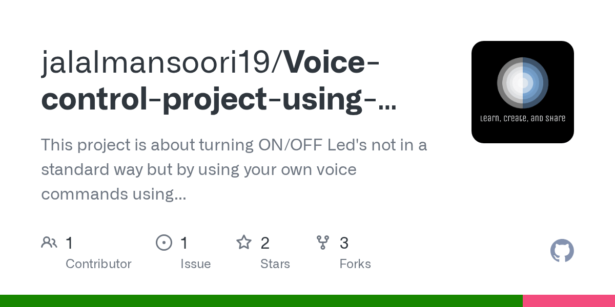 GitHub jalalmansoori19/VoicecontrolprojectusingArduinoandC