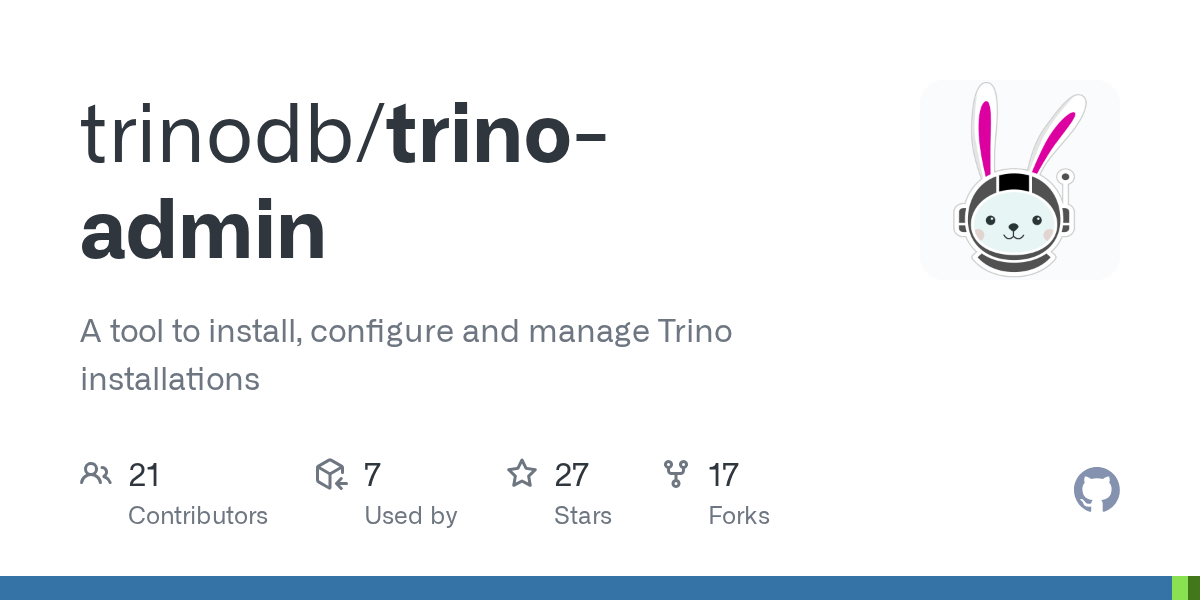 GitHub trinodb/trinoadmin A tool to install, configure and manage