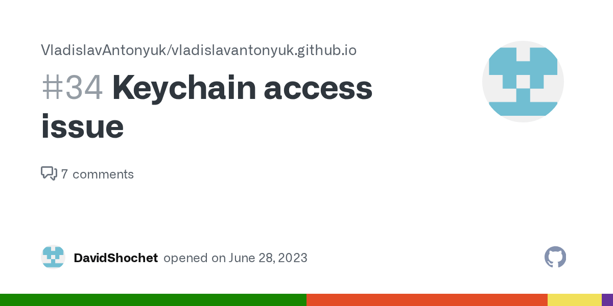 Keychain access issue · Issue 34 · VladislavAntonyuk/vladislavantonyuk