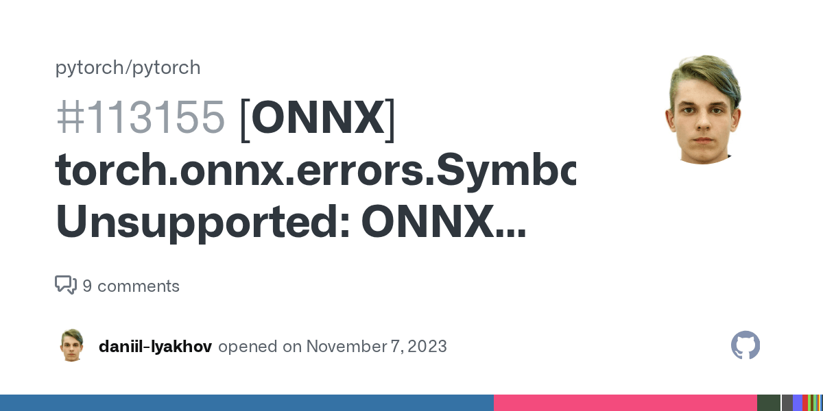 [ONNX] torch.onnx.errors.SymbolicValueError Unsupported ONNX export