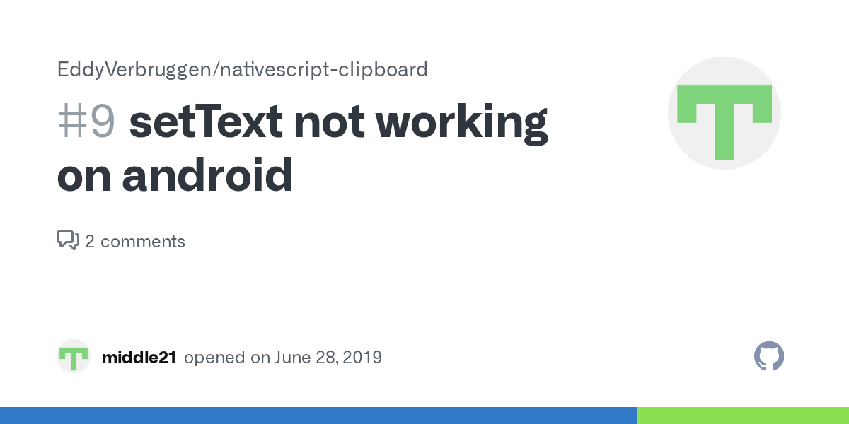 setText not working on android · Issue 9 · EddyVerbruggen/nativescript