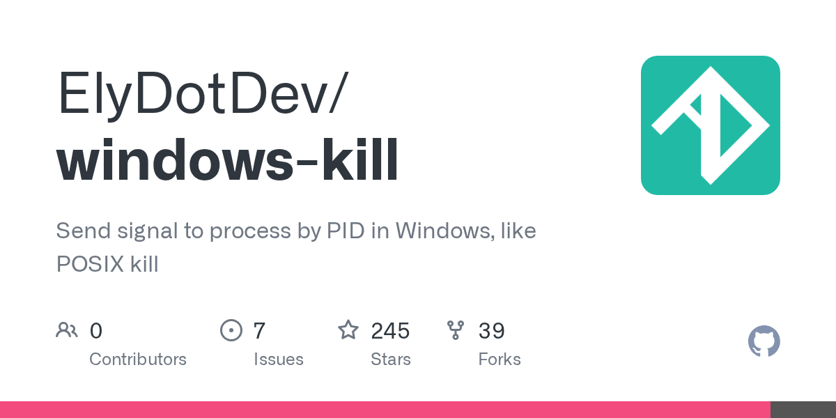 GitHub ElyDotDev/windowskill Send signal to process by PID in