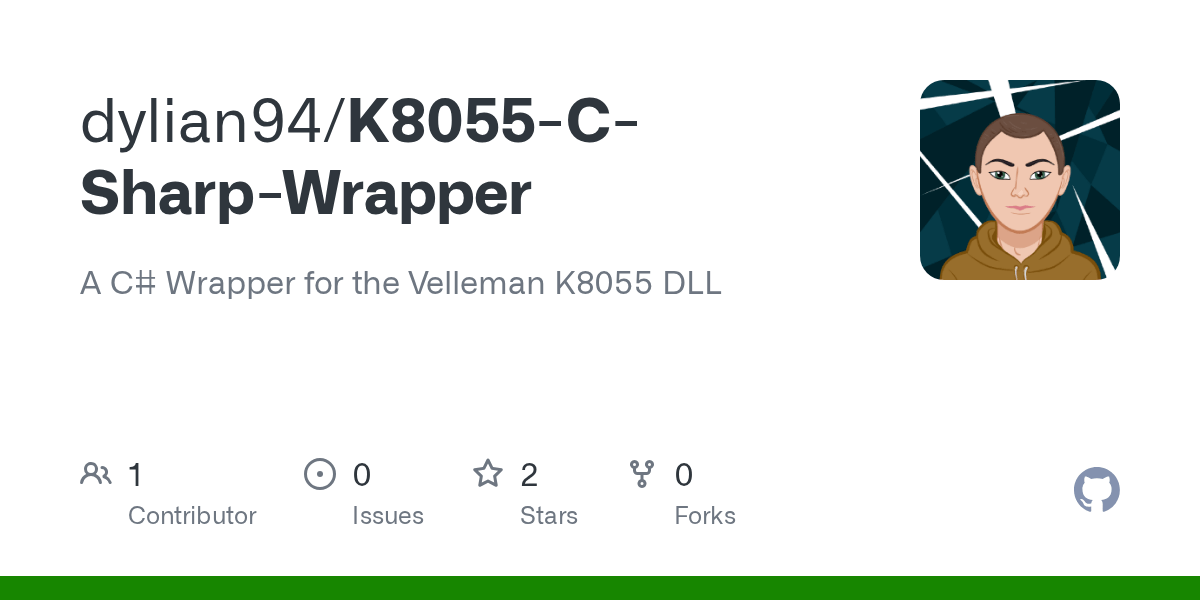GitHub dylian94/K8055CSharpWrapper A C Wrapper for the Velleman