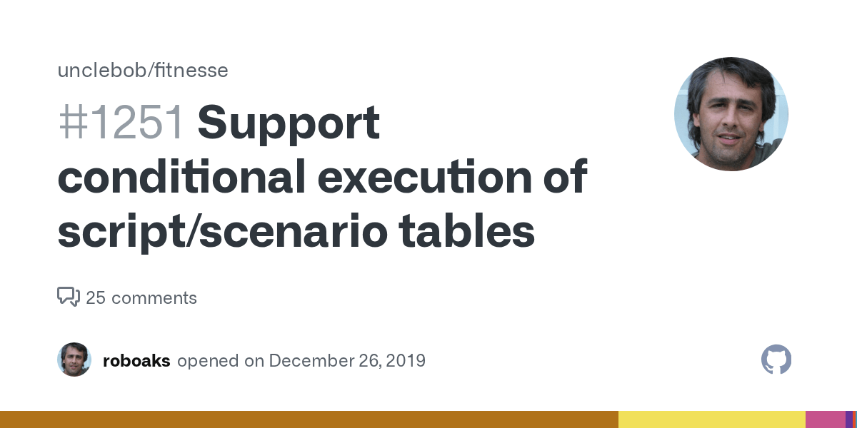 Support conditional execution of script/scenario tables · Issue 1251