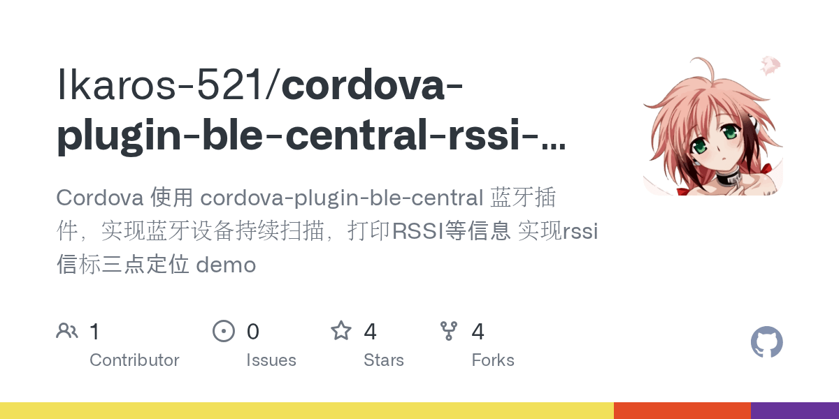 GitHub Ikaros521/cordovapluginblecentralrssidemo Cordova 使用
