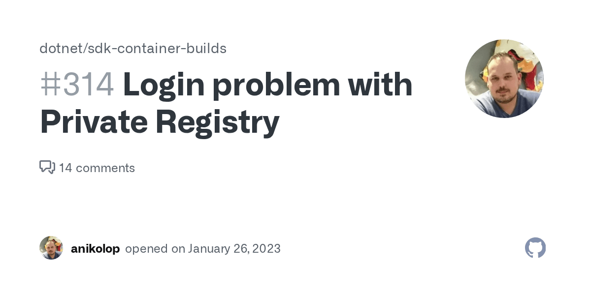 Login problem with Private Registry · Issue 314 ·