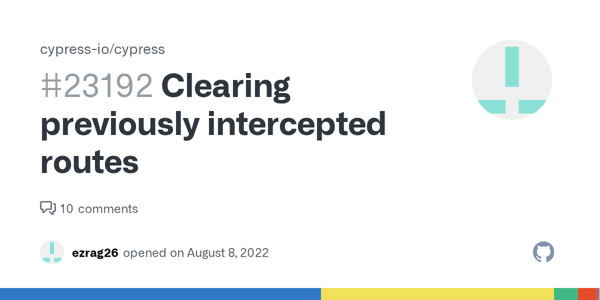Clearing previously intercepted routes · Issue 23192 · cypressio