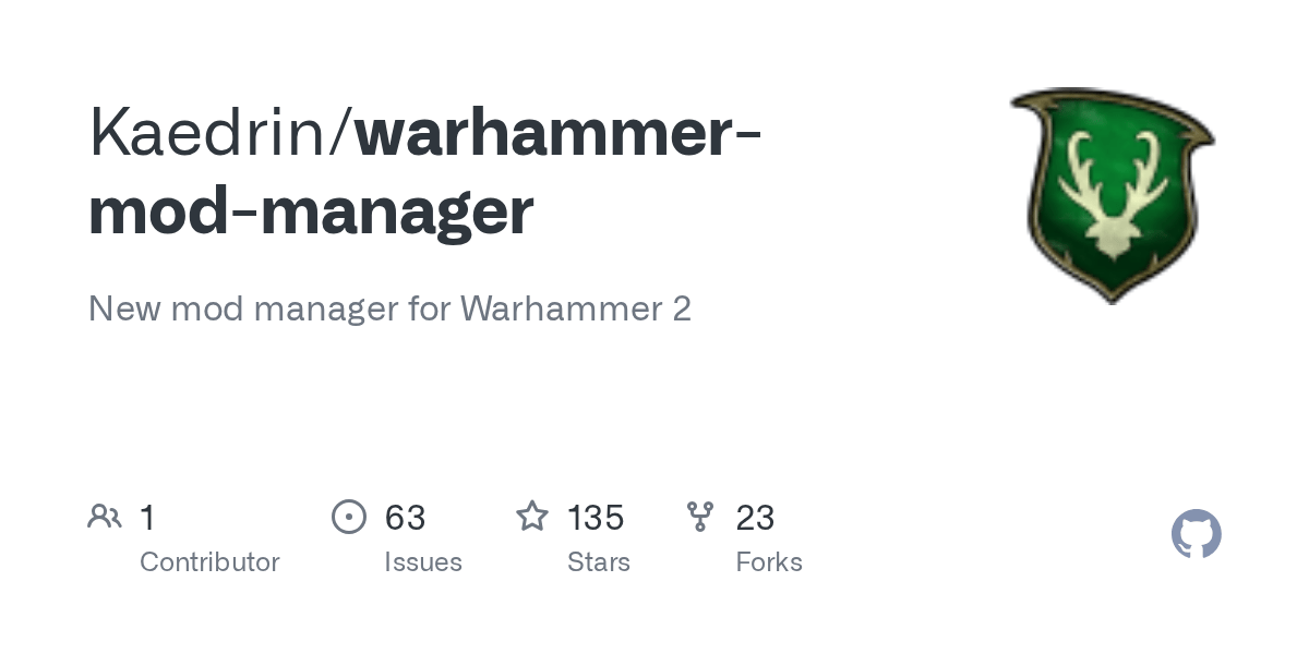 warhammermodmanager/README.md at master · Kaedrin/warhammermod