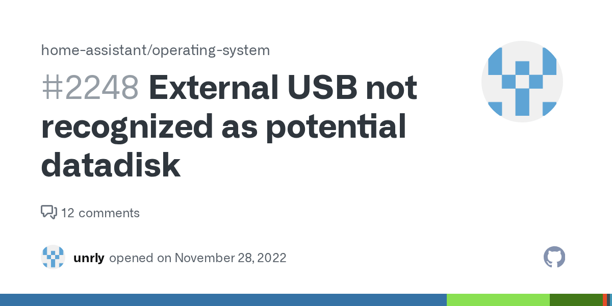 External USB not recognized as potential datadisk · Issue 2248 · home