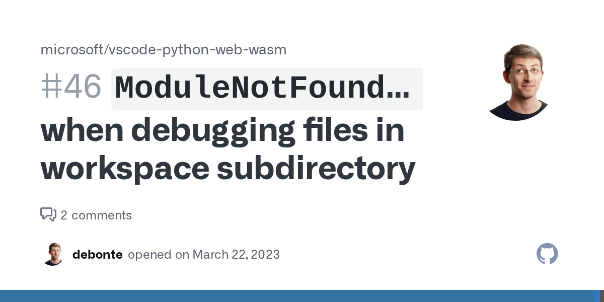 `ModuleNotFoundError` when debugging files in workspace subdirectory