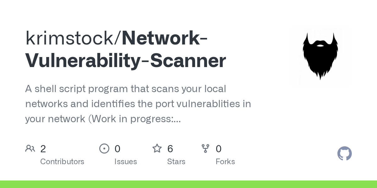GitHub A shell script program that scans your local