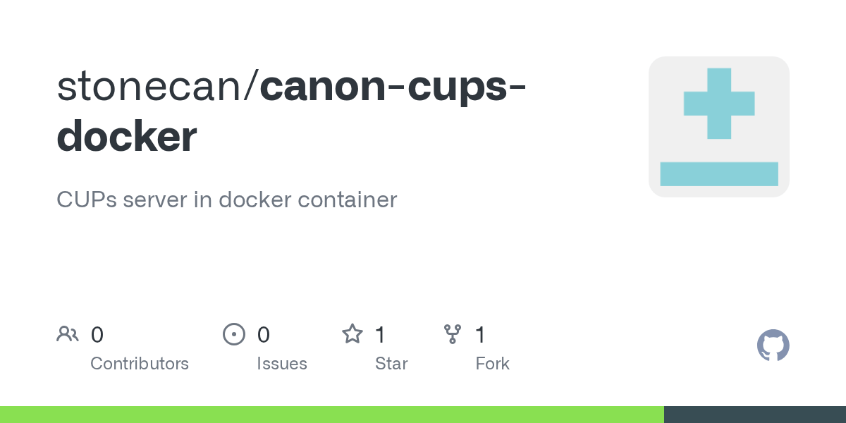 GitHub stonecan/canoncupsdocker CUPs server in docker container