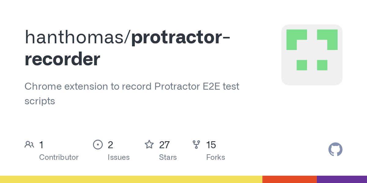 GitHub hanthomas/protractorrecorder Chrome extension to record