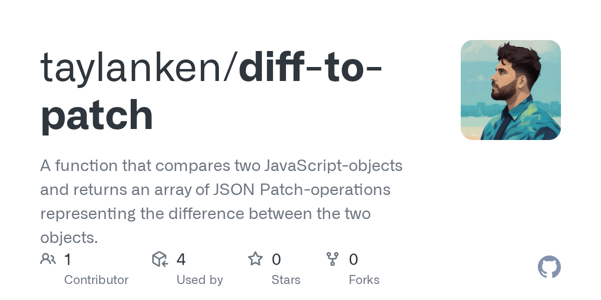 GitHub taylanken/difftopatch A function that compares two