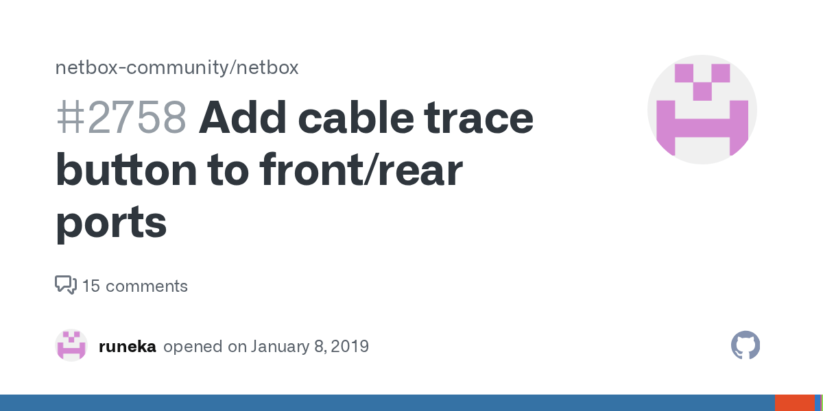 Add cable trace button to front/rear ports · Issue 2758 · netbox