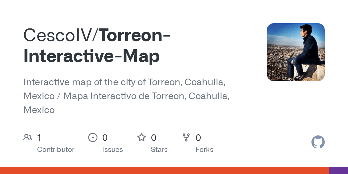 GitHub CescoIV/TorreonInteractiveMap Interactive map of the city