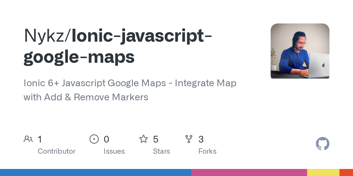 GitHub Nykz/Ionicjavascriptgooglemaps Ionic 6+ Javascript Google