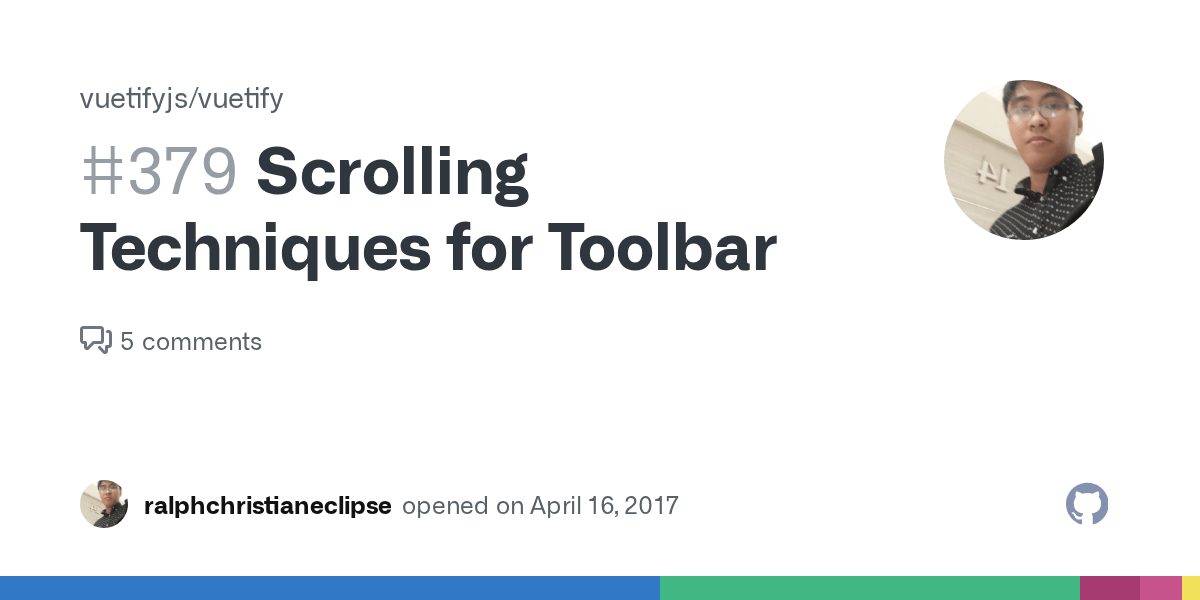 Scrolling Techniques for Toolbar · Issue 379 · vuetifyjs/vuetify · GitHub