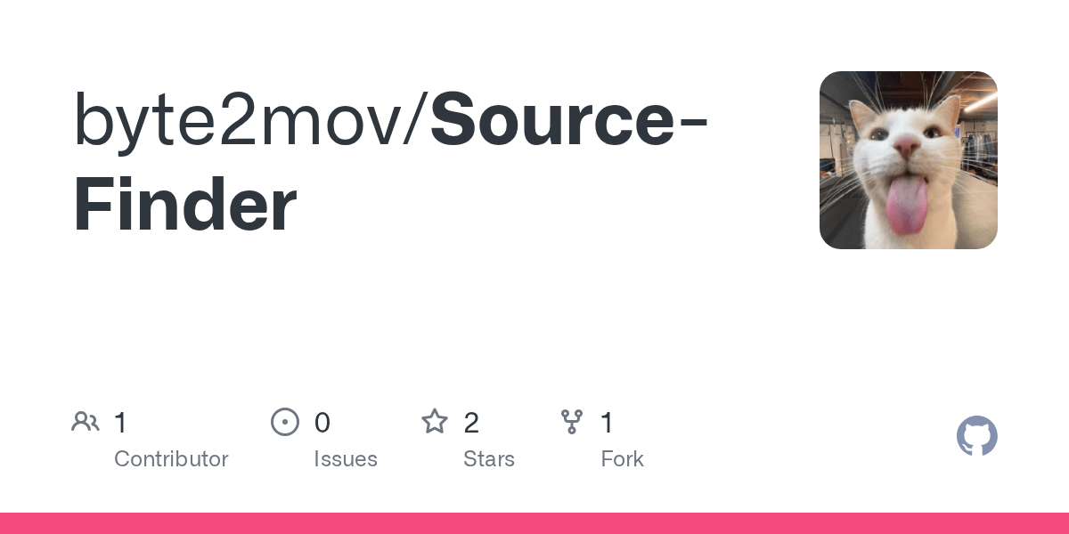 GitHub byte2mov/SourceFinder