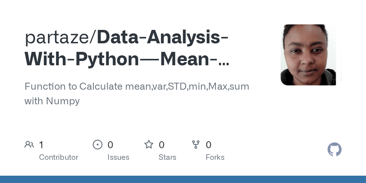 GitHub partaze/DataAnalysisWithPythonMeanVarianceStandard