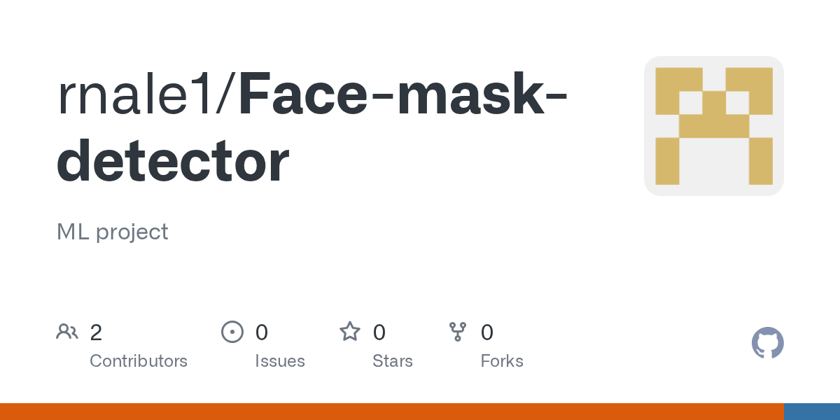 GitHub rnale1/Facemaskdetector ML project