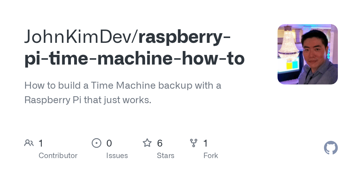 GitHub JohnKimDev/raspberrypitimemachinehowto How to build a