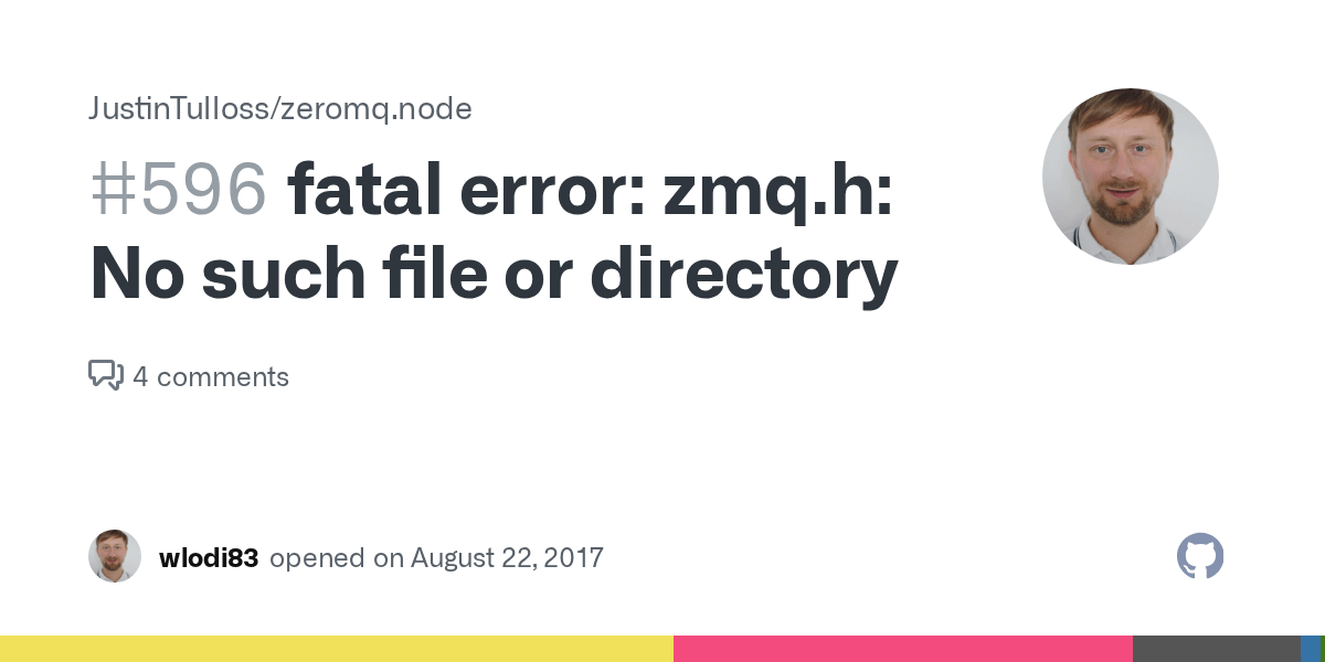 fatal error zmq.h No such file or directory · Issue 596