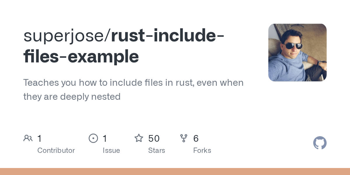 rustincludefilesexample/mod.rs at master · superjose/rustinclude