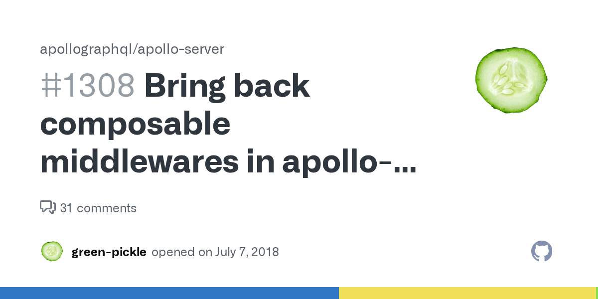 Bring back composable middlewares in apolloserver 2 · Issue 1308