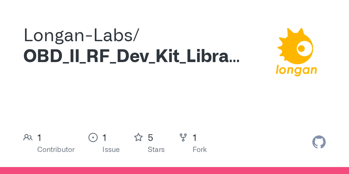 GitHub - Longan-Labs/OBD_II_RF_Dev_Kit_Library