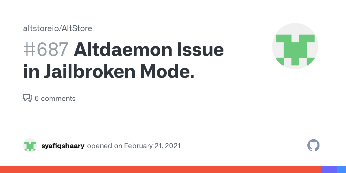 Altdaemon Issue in Jailbroken Mode. · Issue 687 · altstoreio/AltStore