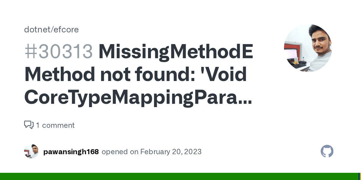 MissingMethodException Method not found 'Void