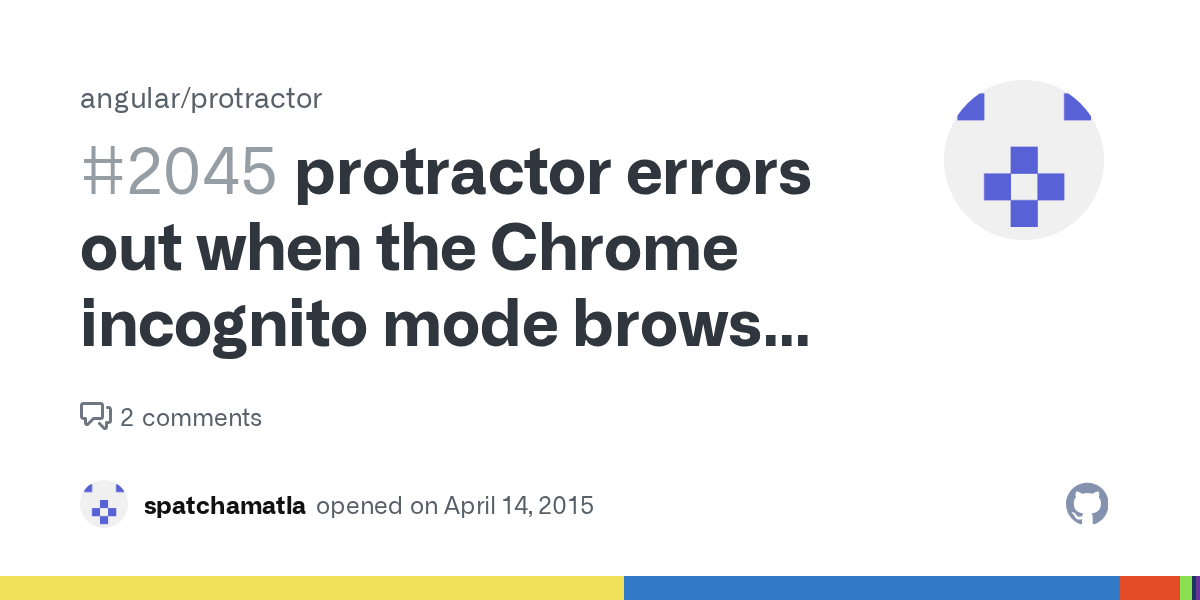 protractor errors out when the Chrome incognito mode browser window is