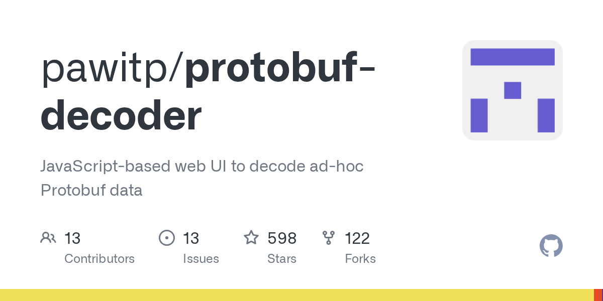 GitHub pawitp/protobufdecoder JavaScriptbased web UI to decode ad
