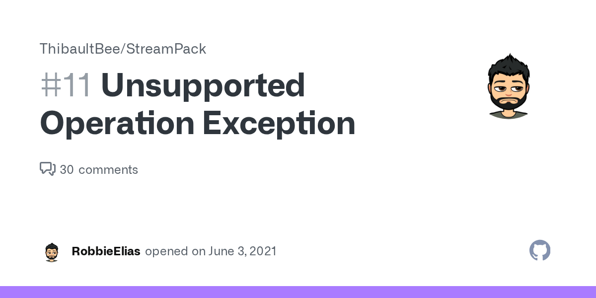 Unsupported Operation Exception · Issue 11 · ThibaultBee/StreamPack